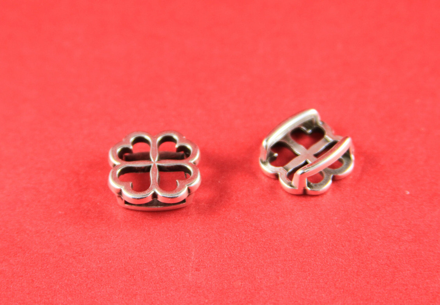 FS0113>>MADE in EUROPE 2 zamak flower sliders for 10mm flat cord, 10mm flat cord slider, zamak flower slider for 10mm flat cord Qty2