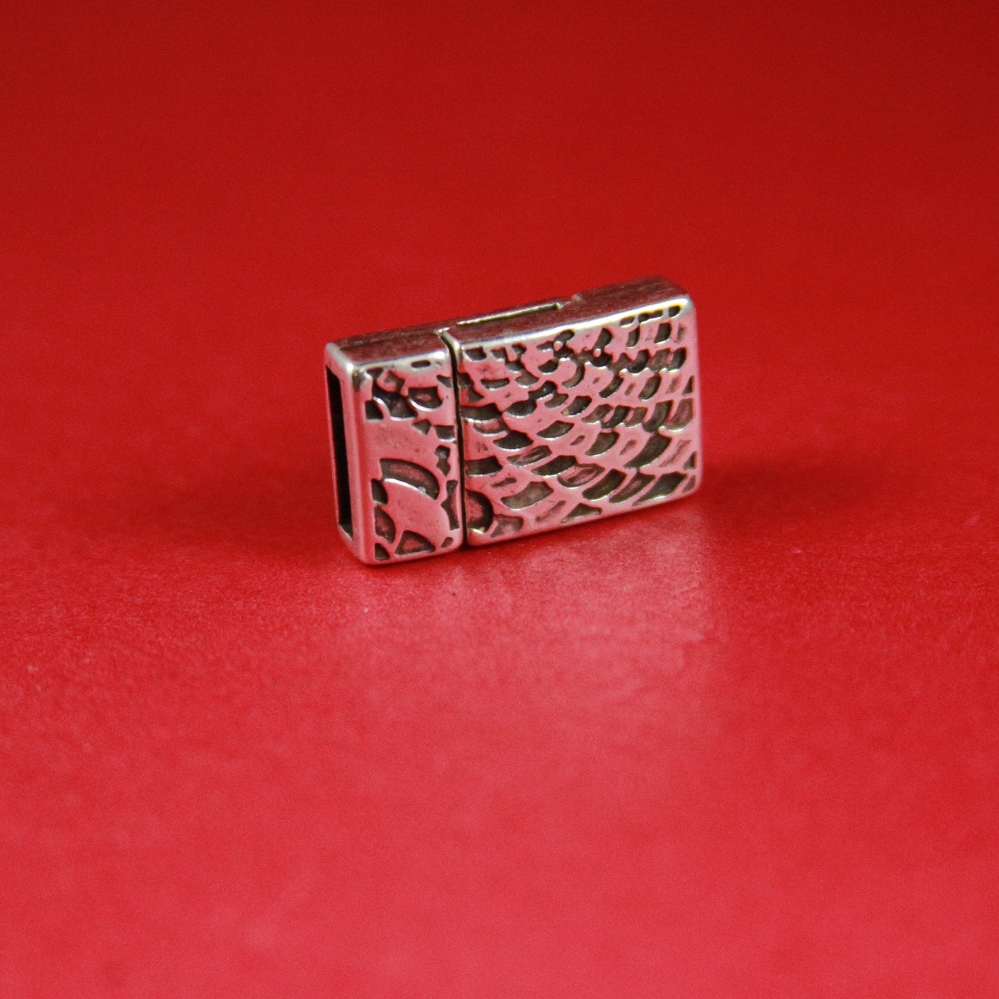 FC0012>>MADE in EUROPE zamak clasp, 10mm flat cord clasp, 10x2mm clasp Qty1