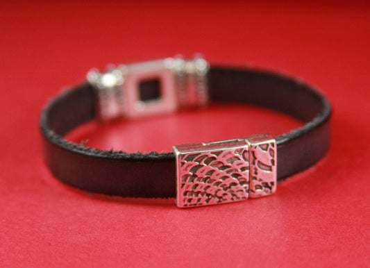 FC0012>>MADE in EUROPE zamak clasp, 10mm flat cord clasp, 10x2mm clasp Qty1