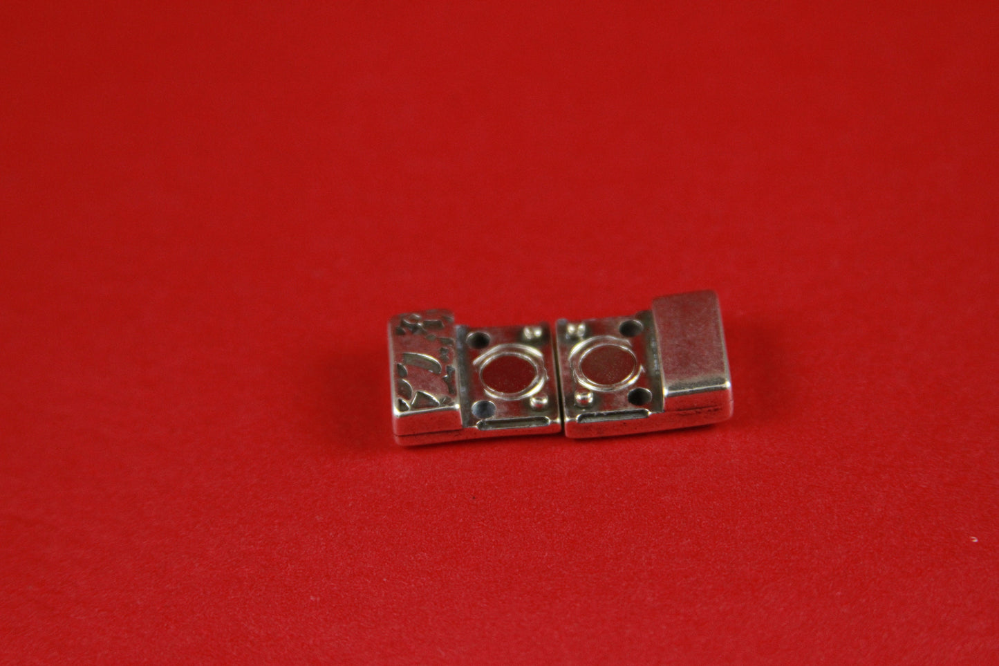 FC0012>>MADE in EUROPE zamak clasp, 10mm flat cord clasp, 10x2mm clasp Qty1