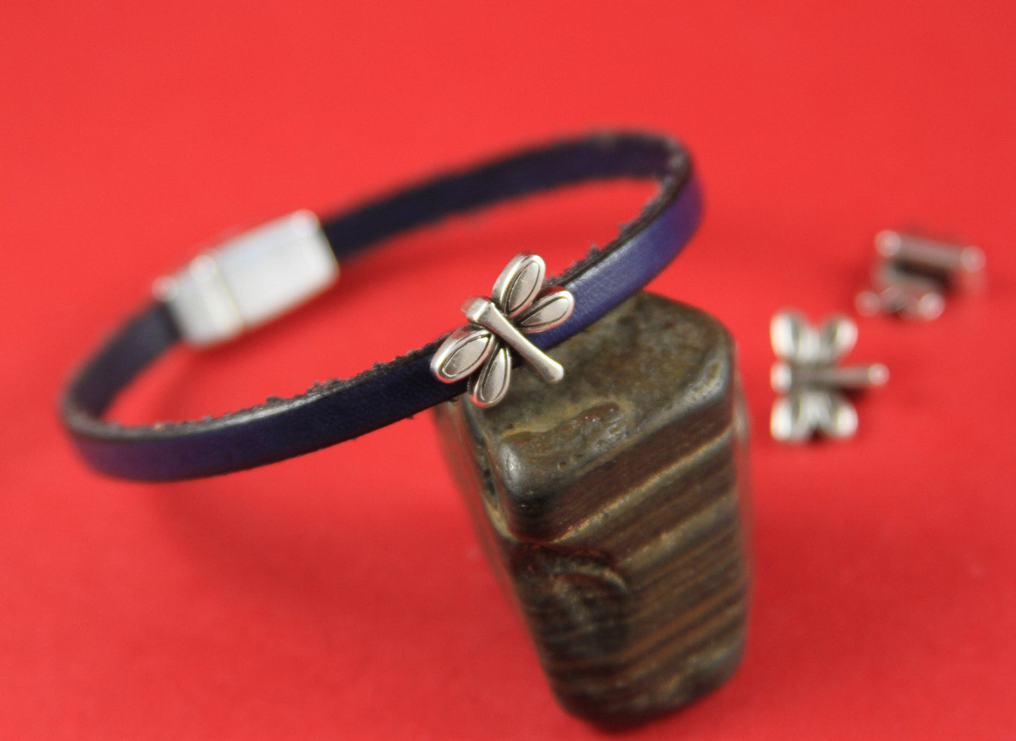 FS0004>> MADE in EUROPE 4 zamak dragonfly sliders for 5mm or 6mm cord, flat cord dragonfly slider, zamak sliders qty4
