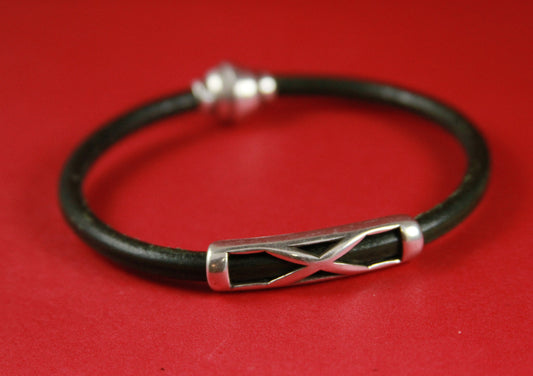 RS0062>>MADE in EUROPE zamak 5mm snd 3mm tube, 5mm hole zamak tube slider, round cord tube qty1