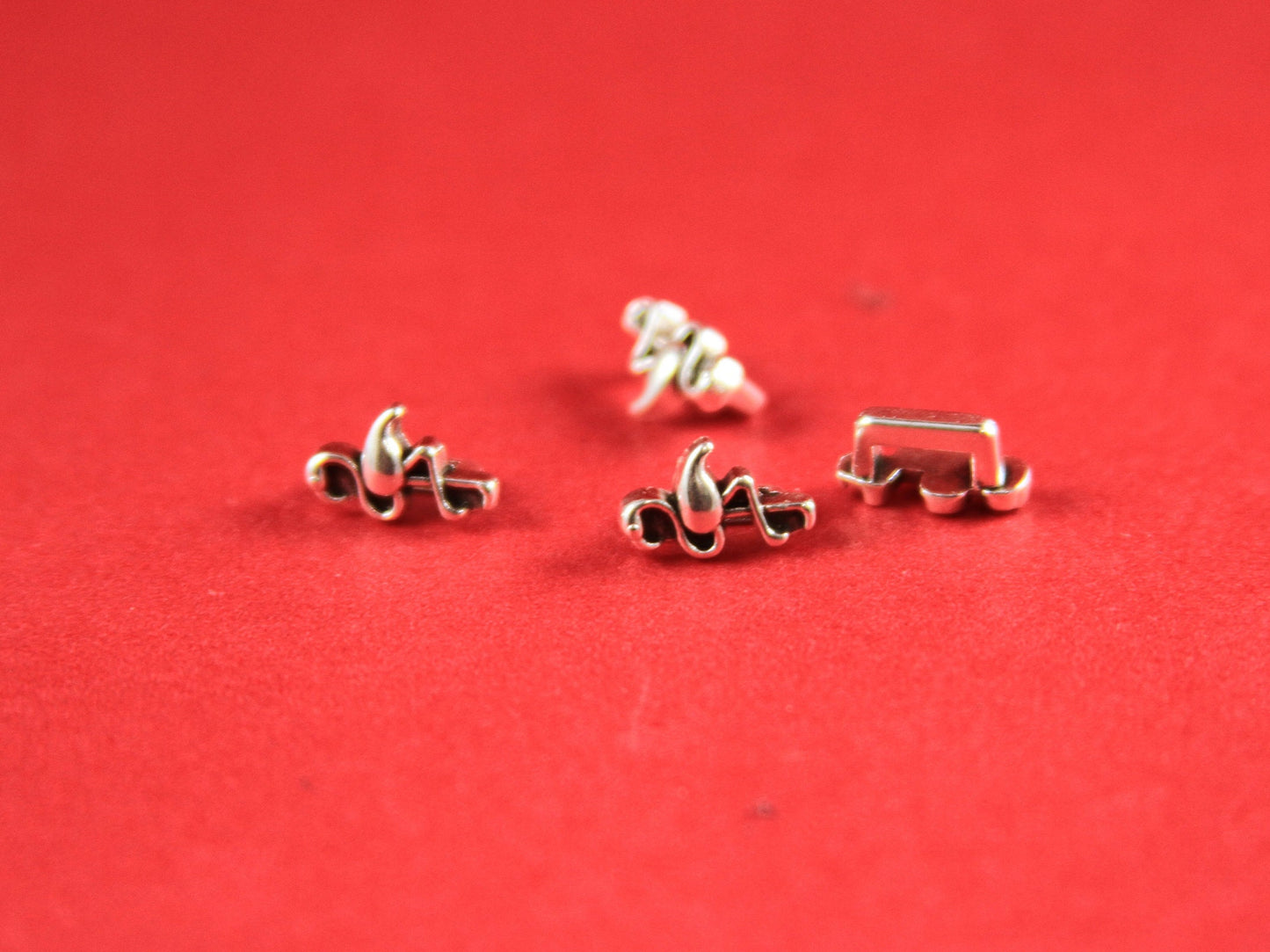 FS0068>> MADE in EUROPE 4 zamak Flamingo tiny sliders for 5mm cord, flat 5mm cord slider, zamak flamingo sliders qty4