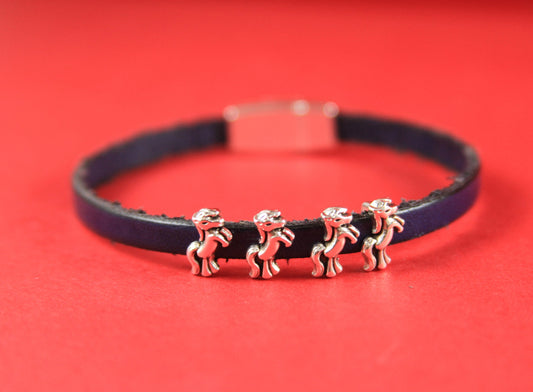 FS0060>>MADE in EUROPE 4 zamak tiny pony sliders for 5mm cord, flat 5mm cord slider, zamak horse sliders qty4