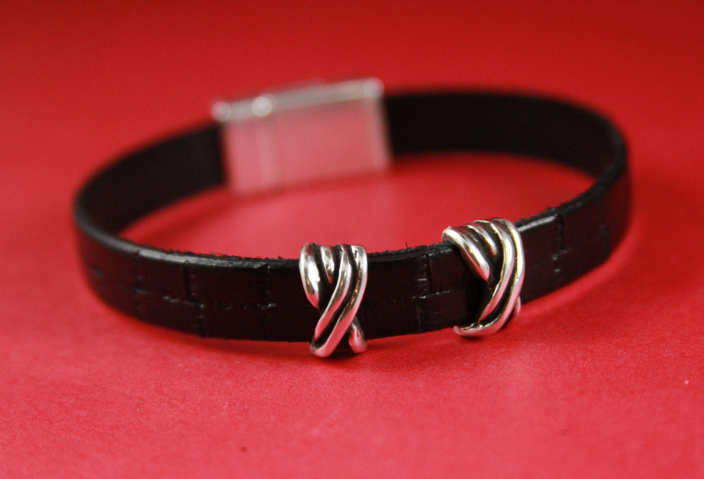 FS0289>>MADE IN EUROPE 2 zamak flat cord twisted sliders, flat cord twisted slider, 10mm flat cord twist sliders .Qty2