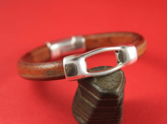 LS0031>>MADE in EUROPE zamak connector,  licorice cord connector, licorice cord connector, 10x6mm cord connector Qty1