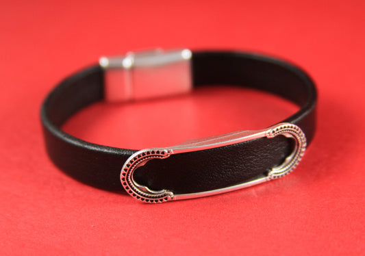 FS0121>>MADE in EUROPE zamak slider, zamak 10mm flat slider, zamak half bracelet Qty1