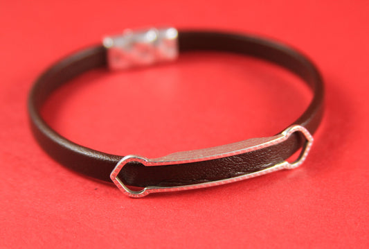 FS0186>>MADE in EUROPE flat cord zamak slider, 6mm cord slider, flat 6mm cord slider Qty1
