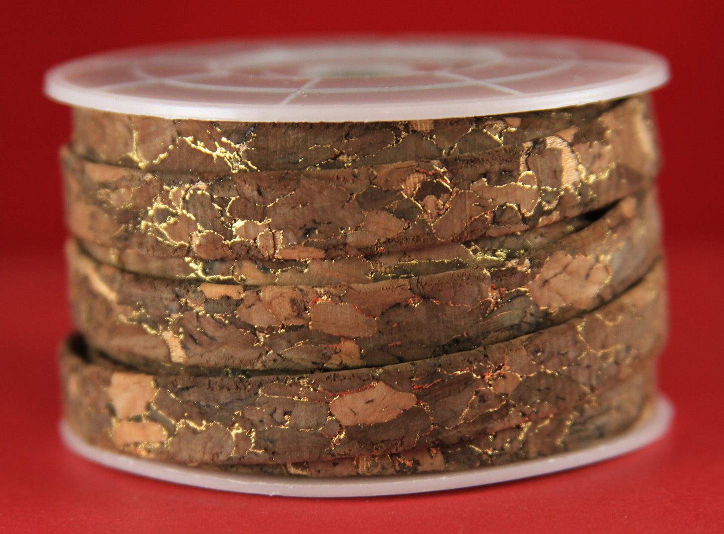 MADE in EUROPE 24'' brown-gold portuguese cord, 10mm flat cork cord, 10mm flat brown-gold cork cord, (ng0014)