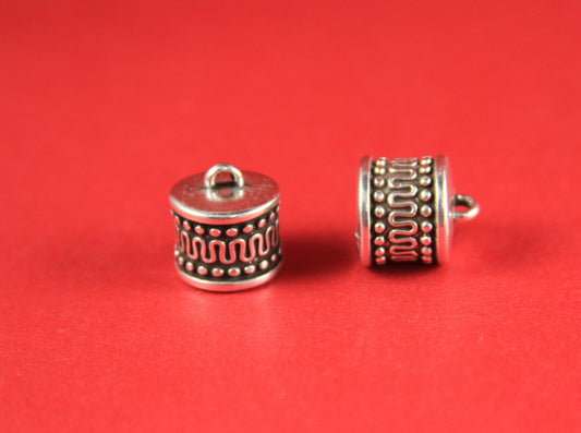 6/7 MADE IN EUROPE metal end caps, climbing cord ends, 10mm cord end, climbing cord end caps, 10mm round cord end caps (PF11408)Qty2