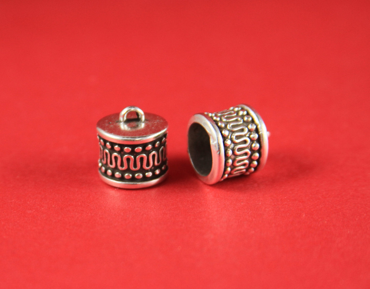 6/7 MADE IN EUROPE metal end caps, climbing cord ends, 10mm cord end, climbing cord end caps, 10mm round cord end caps (PF11408)Qty2