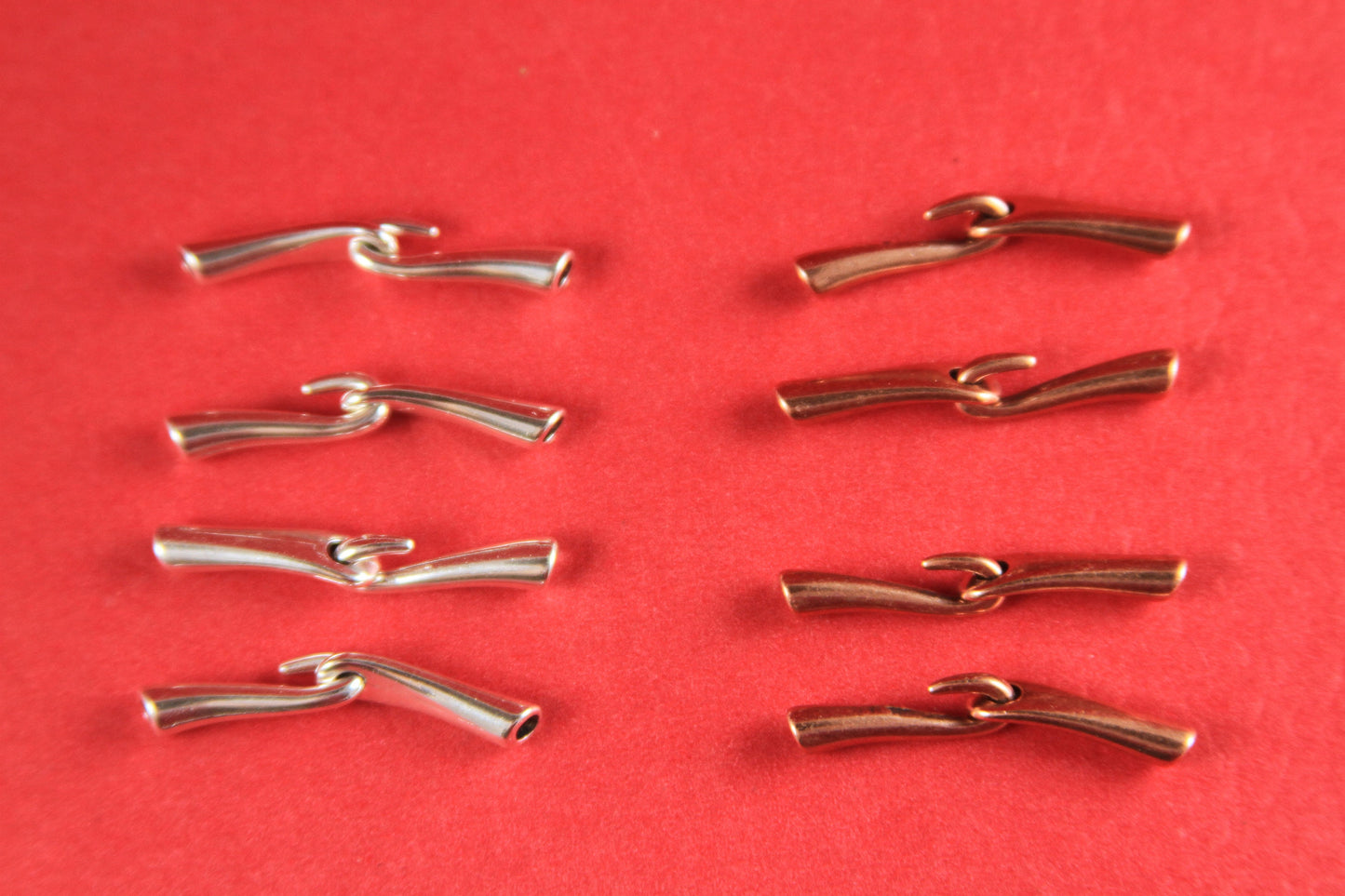 RC0012>>MADE in EUROPE 4sets of 2mm cord hook clasp , round cord clasp, 2mm cord hook clasp, 2mm round cord hook clasp Qty4sets