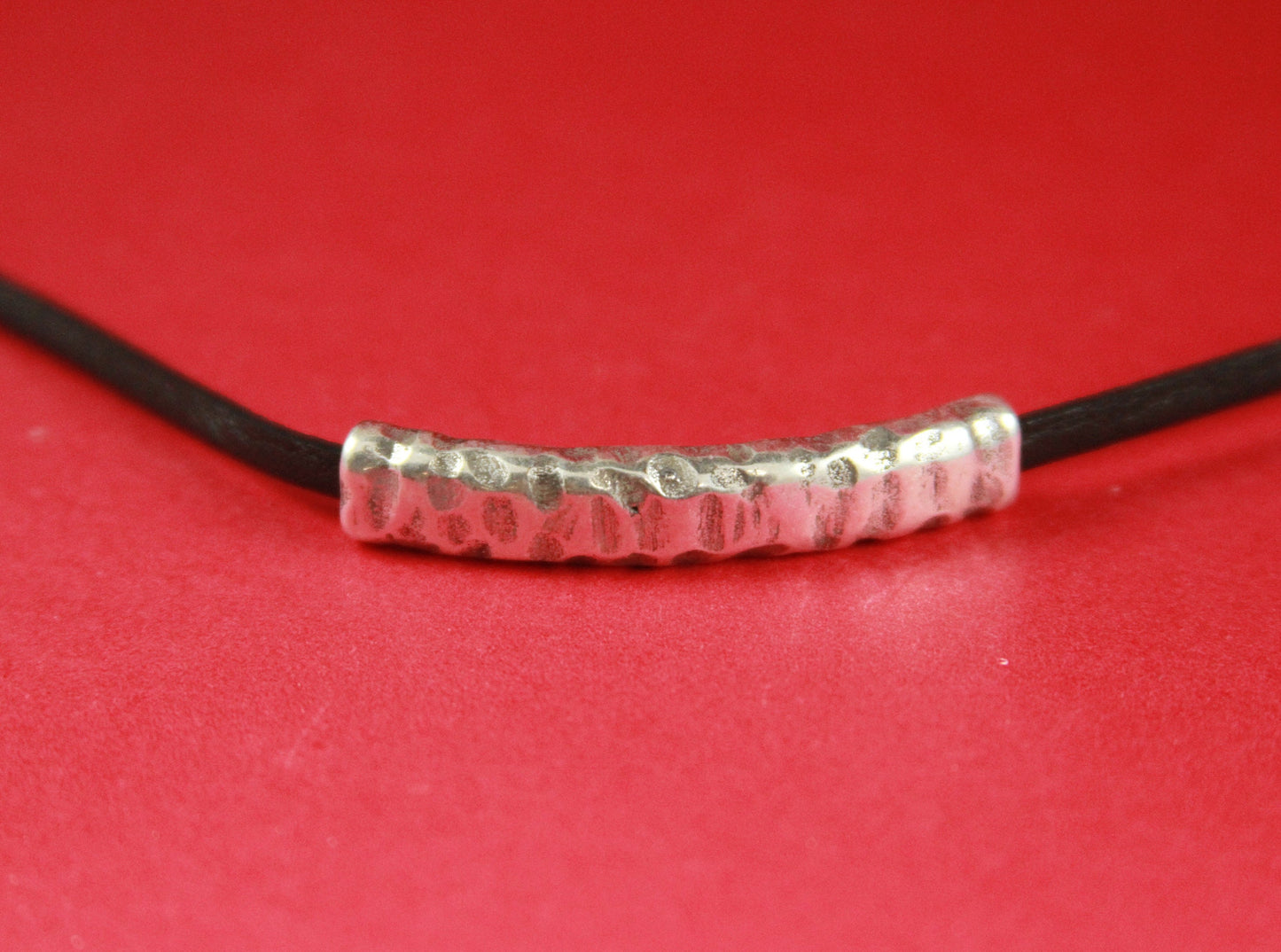 FS0250>>MADE IN EUROPE zamak hammered slider tube, flat 3mm cord tube,3mm flat cord hammered slider, silver hammered 3mm tube(78365/03) Qty1
