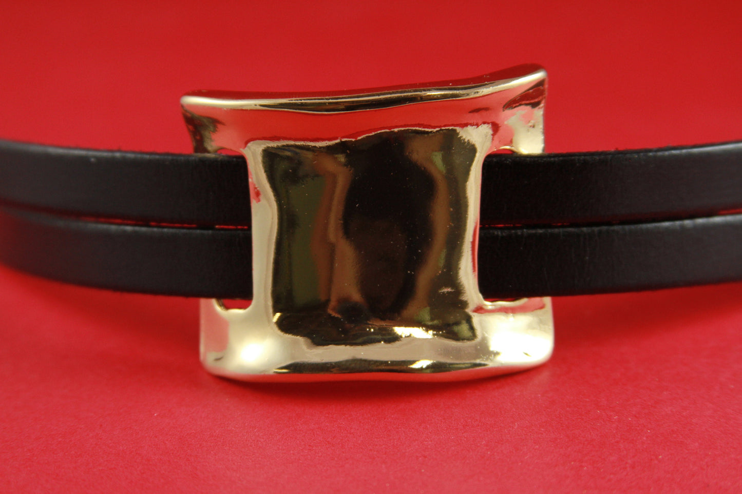 B0031>>MADE IN EUROPE zamak shiny gold half bracelet, zamak wide slider, heavy duty 20mm connector, zamak connector (7411/20G) Qty1