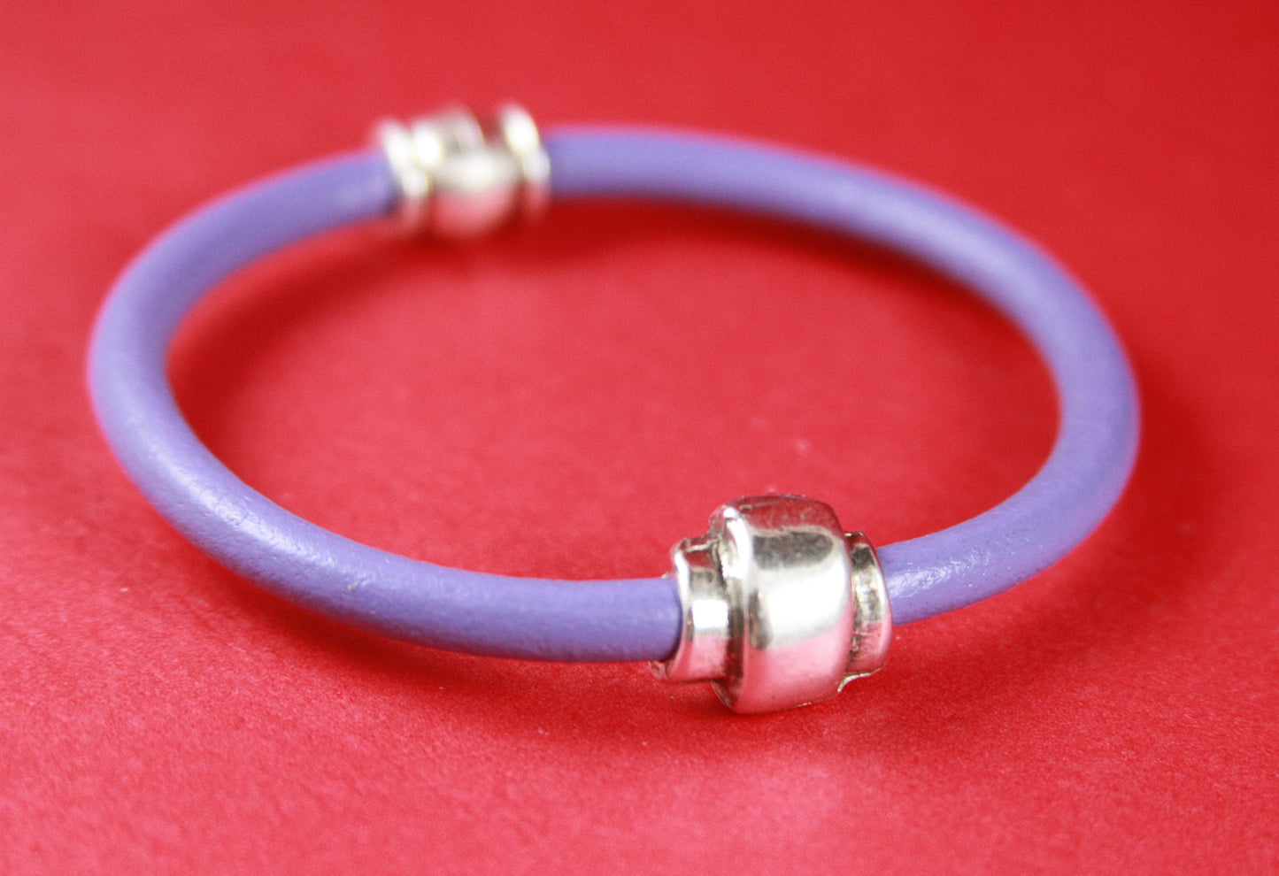 RS0067>>MADE in EUROPE 2 silver zamak tubes, 5mm hole zamak tube slider, 5mm round cord tube bead  (ABLZ187s) qty2