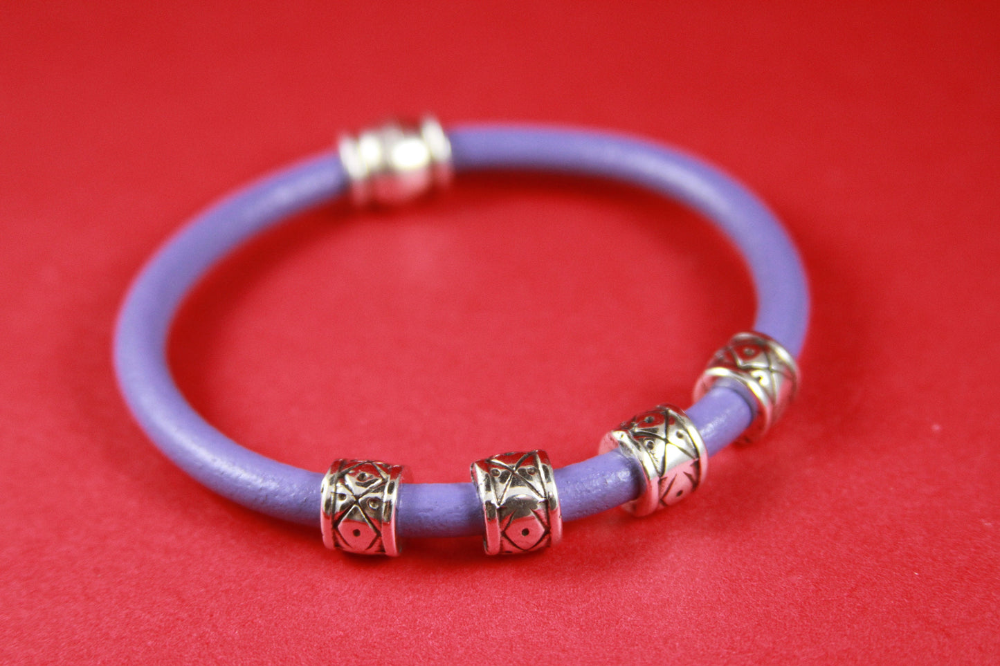 RS0139>>MADE in EUROPE 4 zamak silver tubes, 5mm hole zamak tube slider, 5mm bead tube, round cord tube  (ABLZ188S) qty4