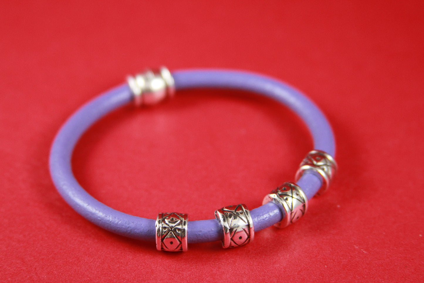 RS0139>>MADE in EUROPE 4 zamak silver tubes, 5mm hole zamak tube slider, 5mm bead tube, round cord tube  (ABLZ188S) qty4