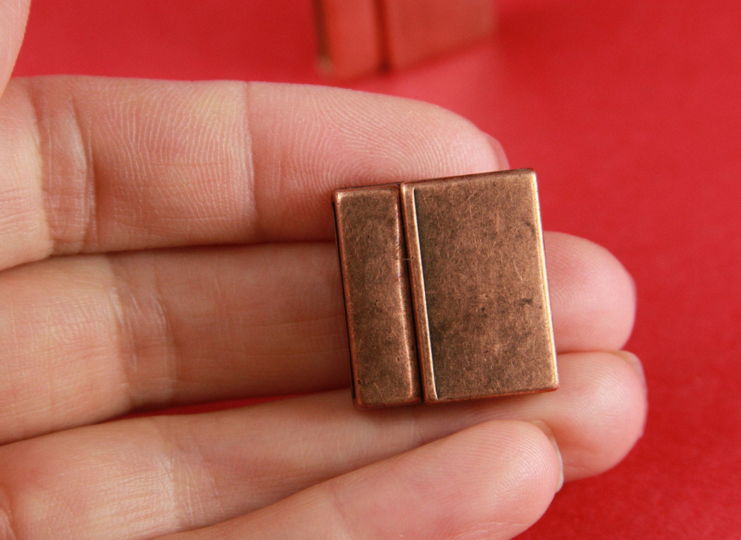 FC0100>>MADE in EUROPE zamak 20mm flat cord magnetic clasp, silver 20mm clasp, copper 20mm clasp, gold 20mm clasp(6141/20) Qty1