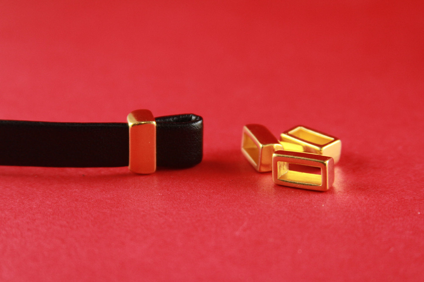 FS0131>>MADE in EUROPE 4 zamak loop makers, 10mm cord loop creator end, flat cord end Qty4