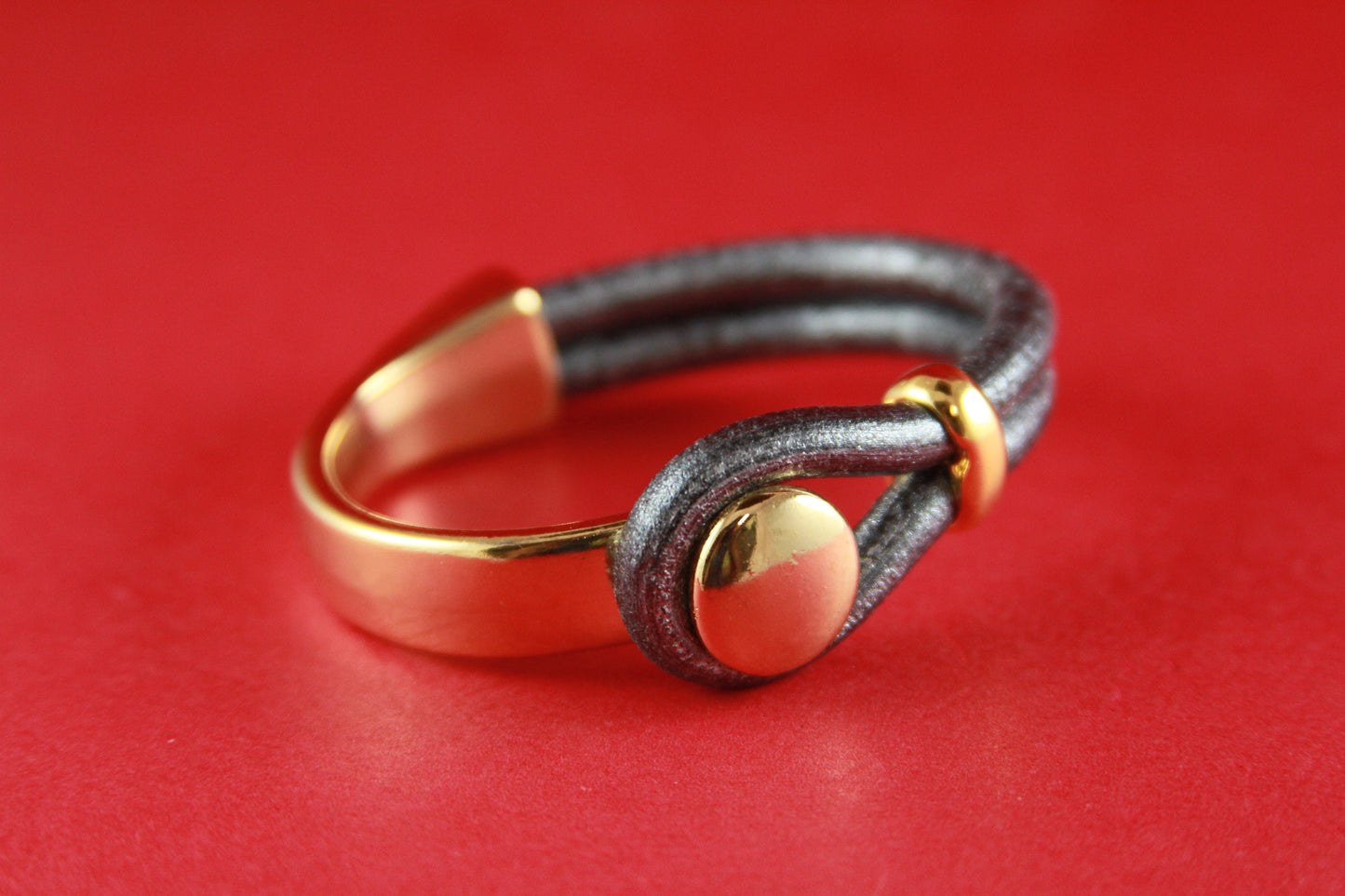 B0053>>MADE in EUROPE gold zamak half bracelet and finding, button half bracelet +strand separator, gold half bracelet (ABLZ71G)