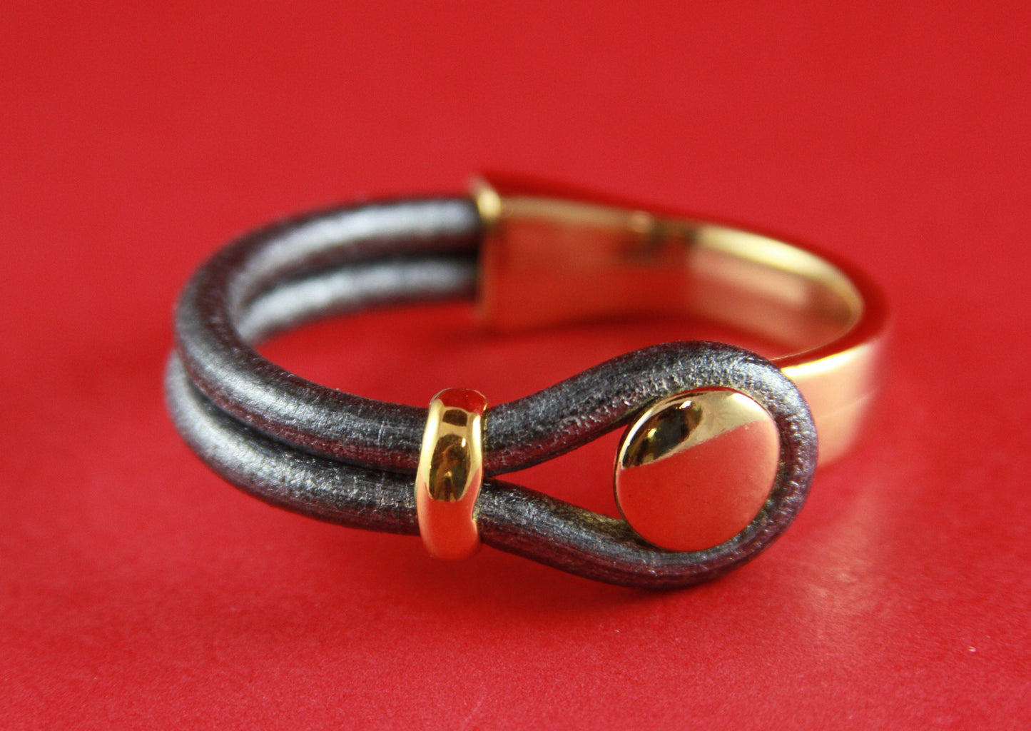 B0053>>MADE in EUROPE gold zamak half bracelet and finding, button half bracelet +strand separator, gold half bracelet (ABLZ71G)