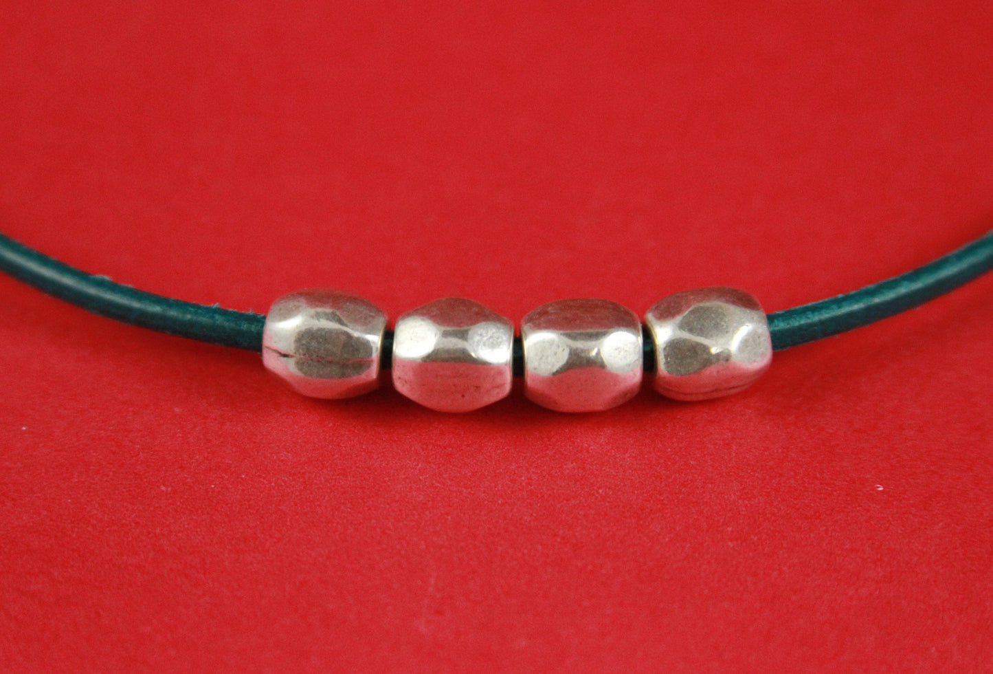 RS0118>>MADE IN EUROPE  4 zamak irregular sliders, zamak faceted beads, round 2mm cord irregular beads ,2mm cord zamak beads Qty4