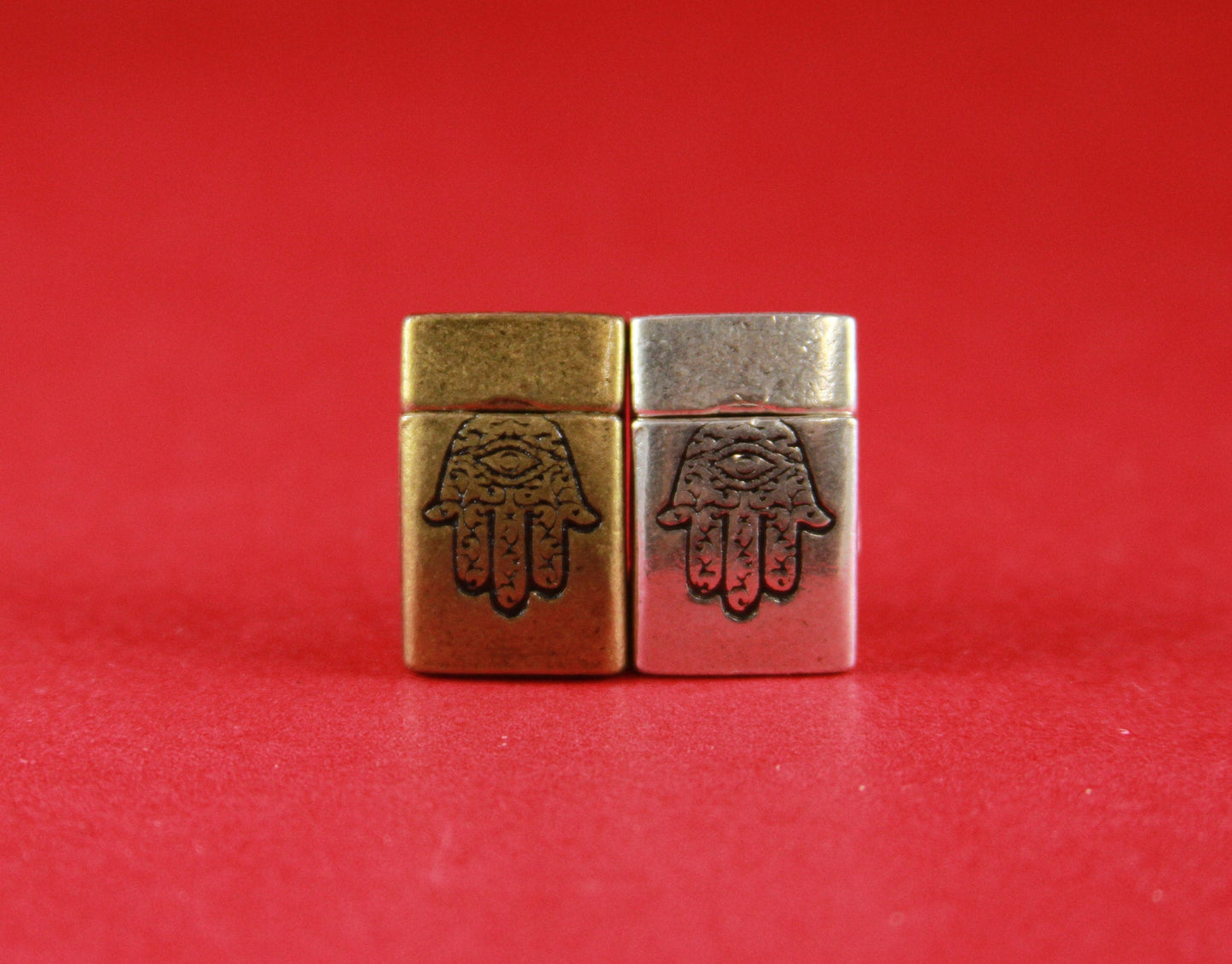 FC0181>>MADE in EUROPE zamak clasp, 10mm flat cord clasp, Hamsa hand clasp, Mano di Fatima clasp  Qty1