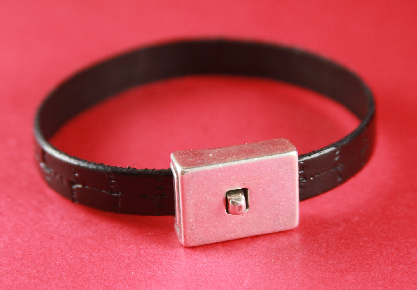 FC0197>>MADE in EUROPE zamak magnetic clasp, 10mm flat cord magnetic clasp, 10x2mm magnetic clasp, 10mm silver clasp (6599/10) Qty1