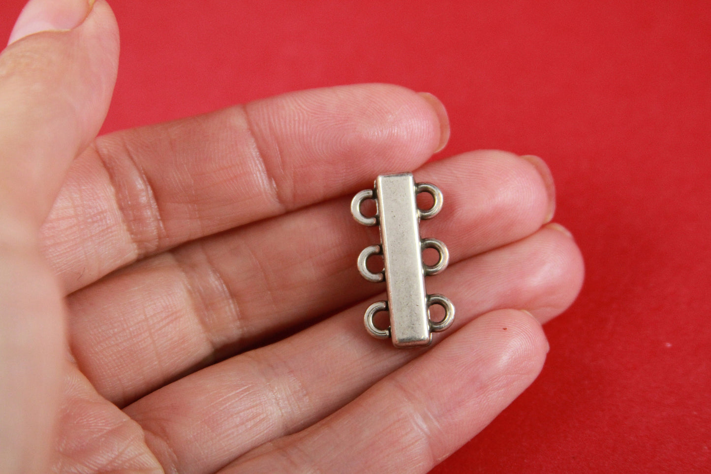 FC0072>>MADE in EUROPE zamak clasp, multistrand flat clasp, multi strand clasp Qty1