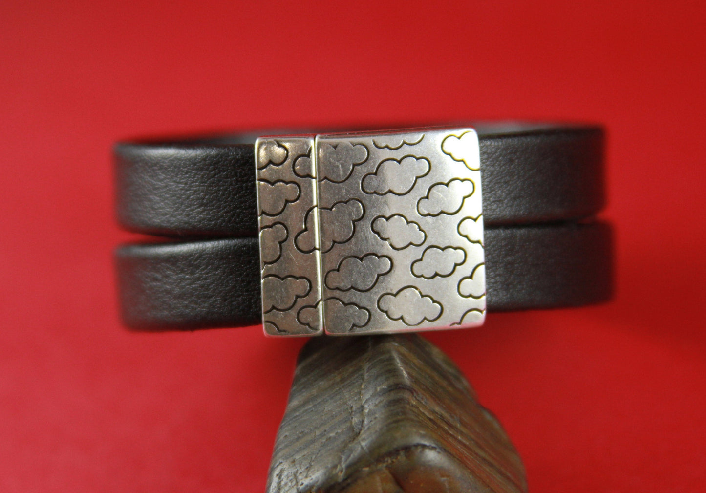 FC0107>>MADE in EUROPE zamak cloud clasp, 20mm flat cord clasp, 20mm flat clasp, silver clasp Qty1