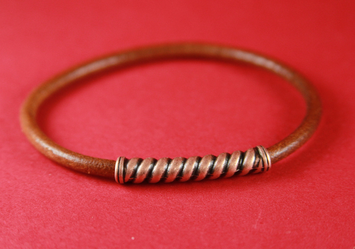 RS0089>>MADE IN EUROPE 2 zamak 4mm cord connectors, zamak spiraled connector tube for 4mm round cord  Qty2