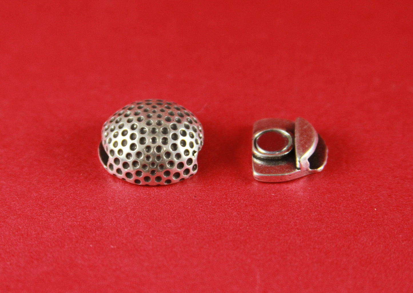 FC0174>>MADE in EUROPE zamak golf ball clasp, 10mm flat cord clasp, 10mm golf ball clasp, (TmPG/10) Qty1