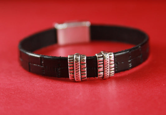 FS0199>>MADE in EUROPE 2 zamak flat sliders, 10mm flat cord slider bars, 10mm leather cord  sliders, zamak sliders Qty2