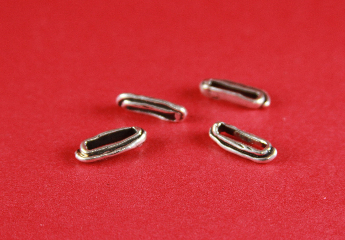 FS0256>>MADE in EUROPE 4 zamak sliders, 10mm flat cord slider bars, 10mm leather cord  sliders, zamak sliders  Qty4