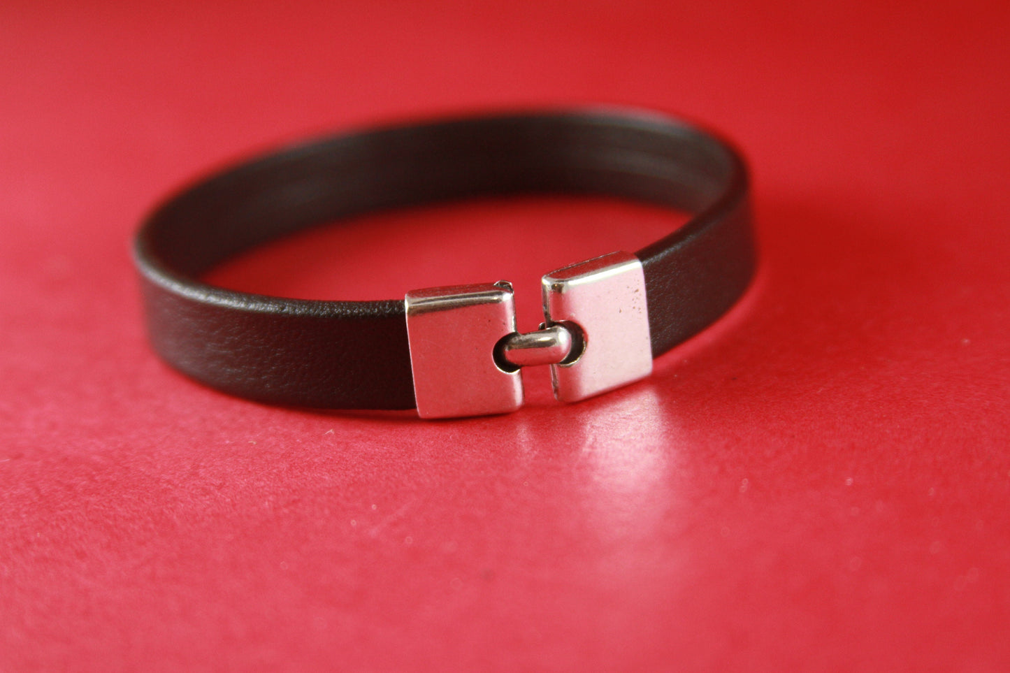 FC0186>>MADE in EUROPE zamak hook clasp, 10mm flat cord clasp, silver hook clasp (CR48) Qty1