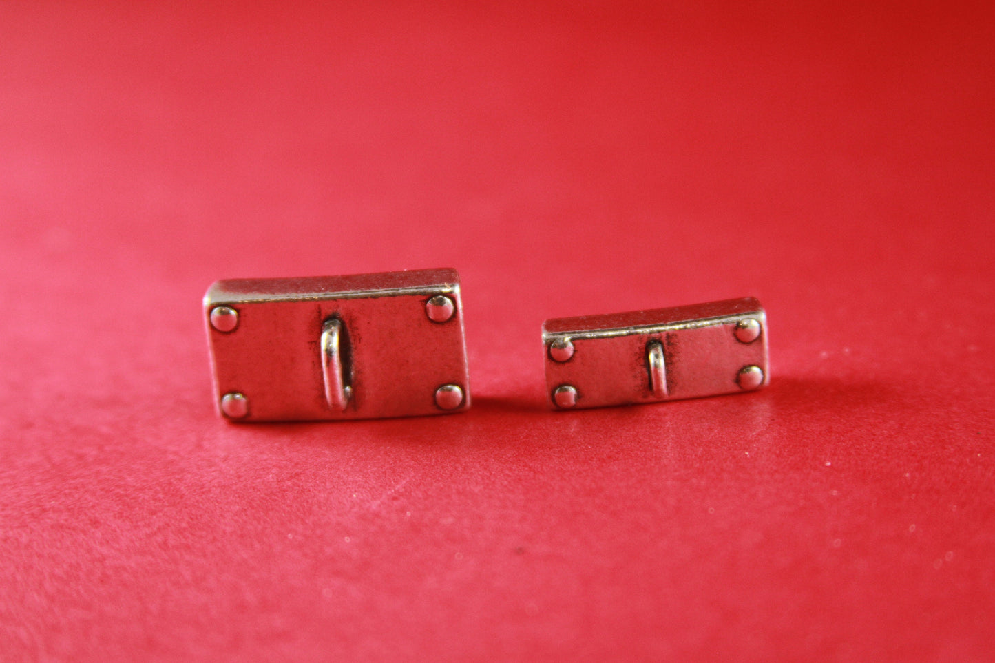 FS0039>>MADE in EUROPE zamak slider with charm holder ring, 5mm flat cord slider with hanging ring, Qty 1