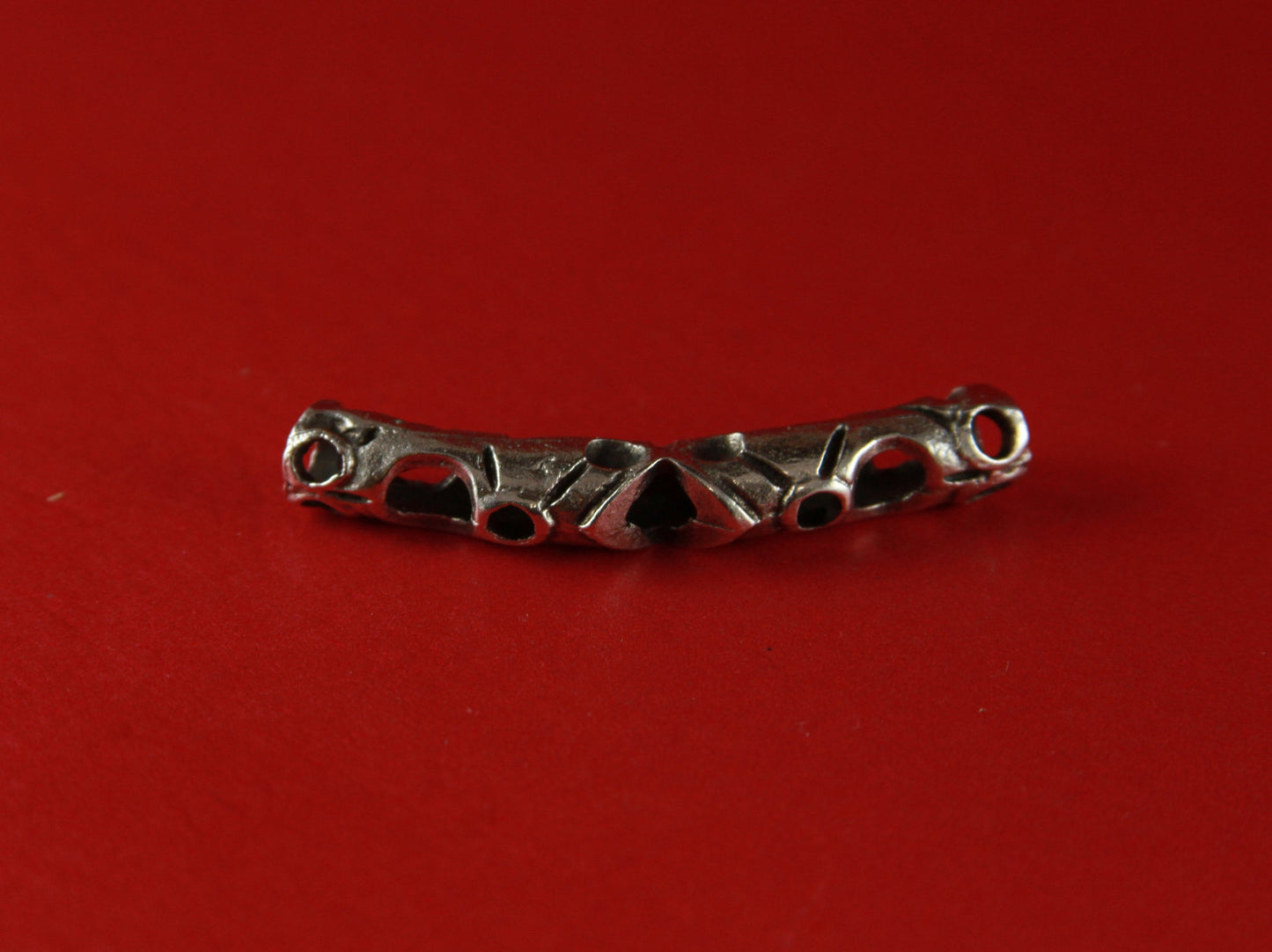 RS0011>>MADE IN EUROPE  zamak tube  slider, engraved zamak tube, round cord slider tube , 3mm leather  slider Qty1
