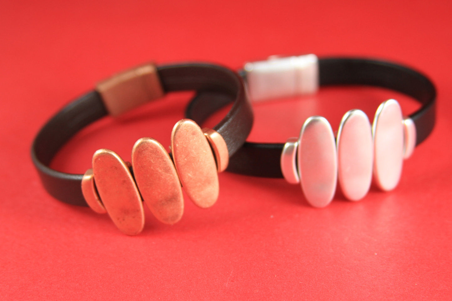 FS0005>>MADE in EUROPE 3 zamak oval sliders, 10mm flat cord sliders, 10mm cord silver sliders, zamak copper sliders Qty3