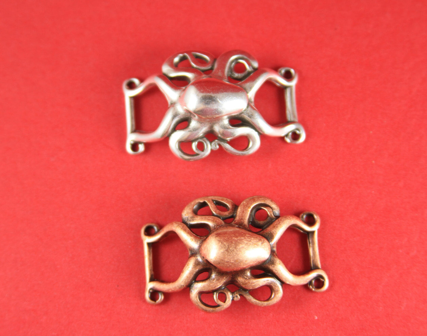 C0092>>MADE in EUROPE zamak connector, zamak octopus connector, bracelet octopus  slider, Qty1