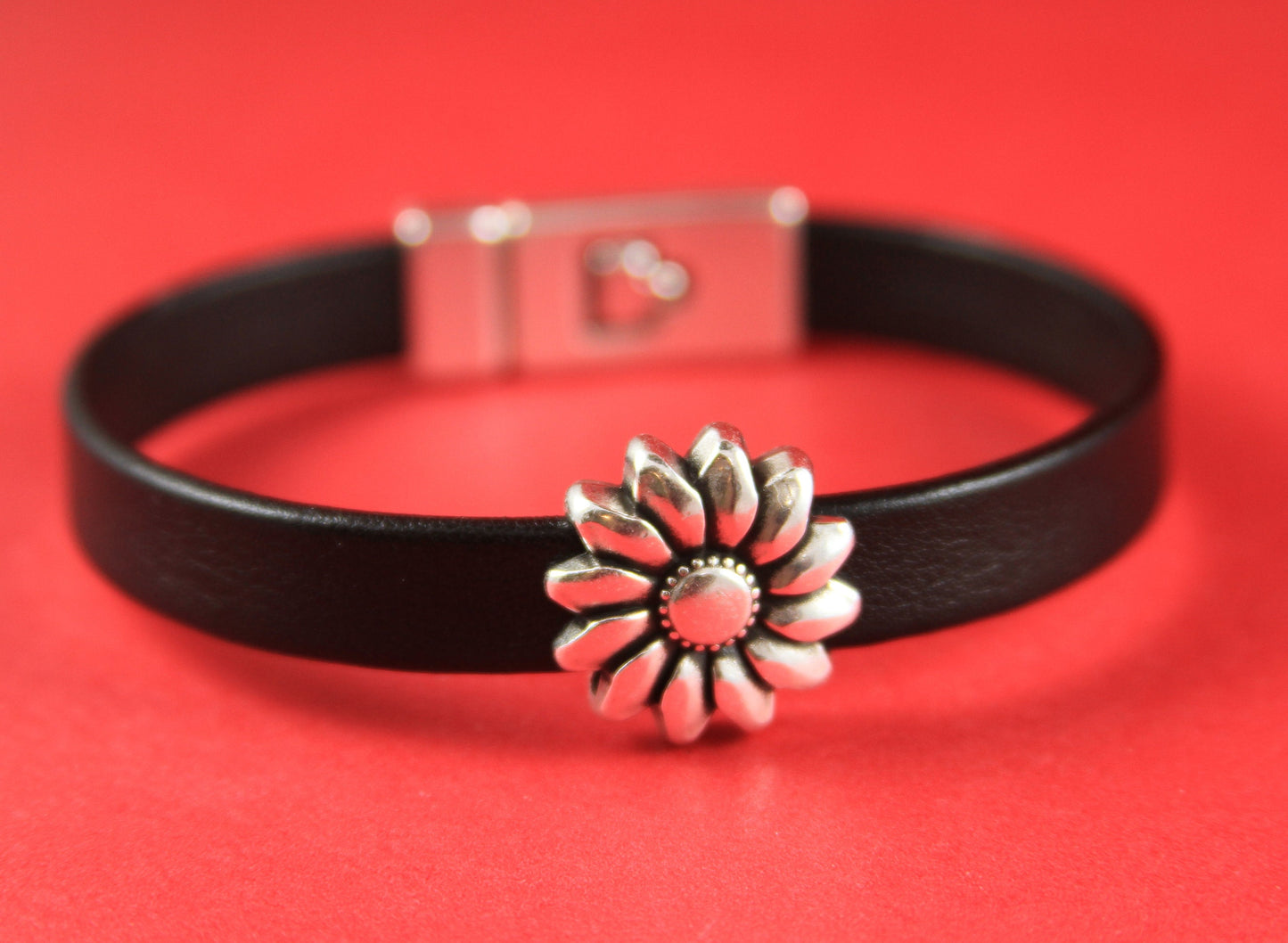 FS0019>>MADE IN EUROPE 2 zamak flower sliders 10mm flat cord, 10mm flat cord daisy slider, sunflower slider for 10mm flat cord Qty2