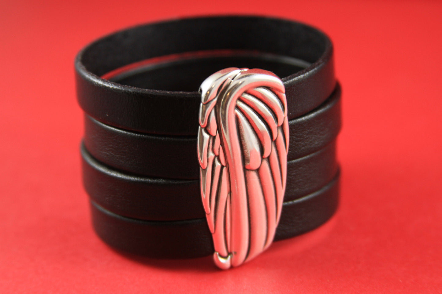 FC0016>>MADE in EUROPE angel wing clasp, 40mm flat cord clasp, large wing clasp qty1