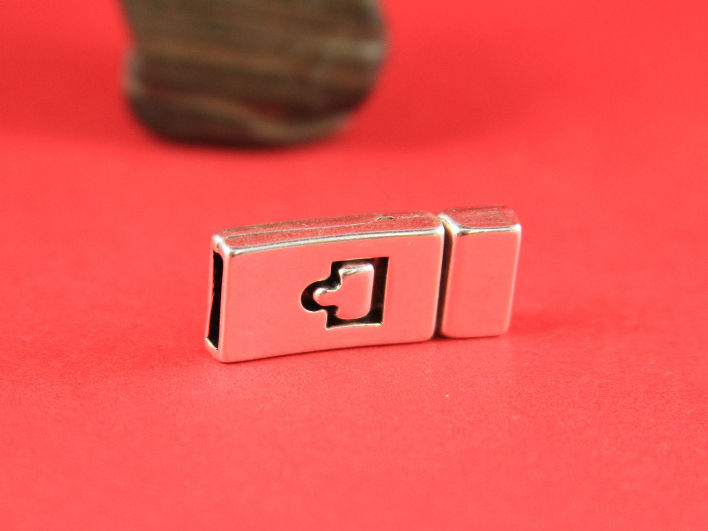 FC0029>>MADE IN EUROPE zamak clasp, flat leather cord clasp, 10mm cord T hook clasp, 10mm cord  clasp Qty1