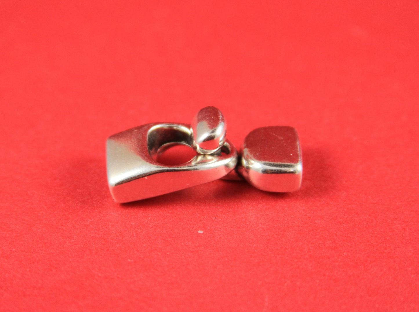 FC0113>>MADE in EUROPE zamak hook clasp, 10mm flat cord clasp, silver hook clasp (ng1502) Qty1