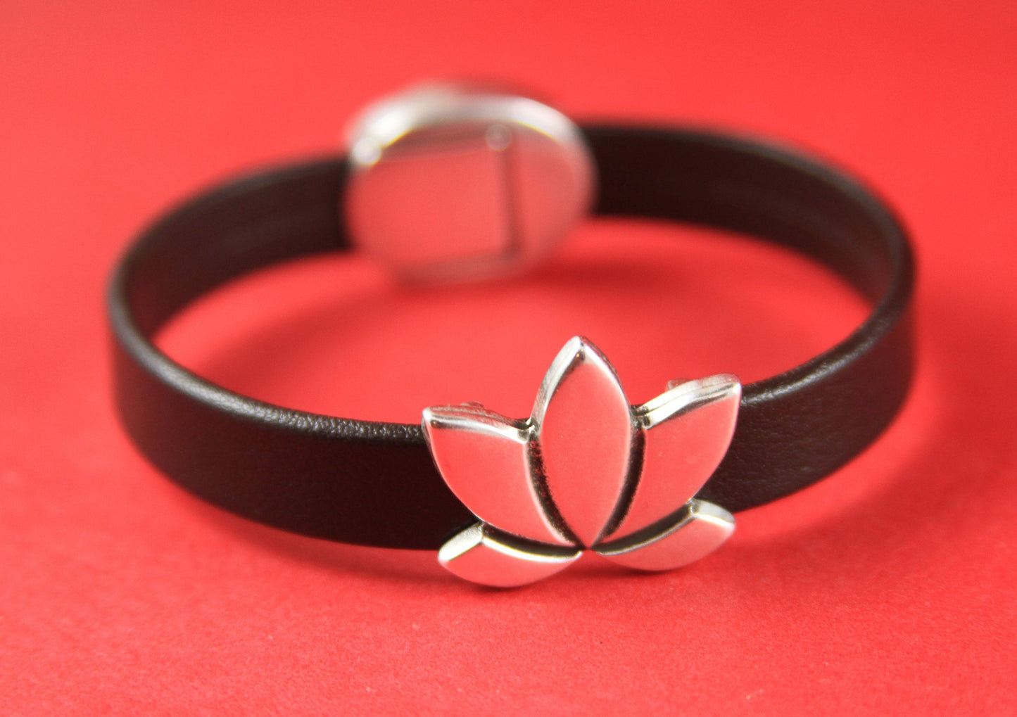 FS0074>>MADE IN EUROPE 2 zamak flower sliders 10mm flat cord, 10mm flat cord lotus slider, lotus slider for 10mm flat cord Qty2