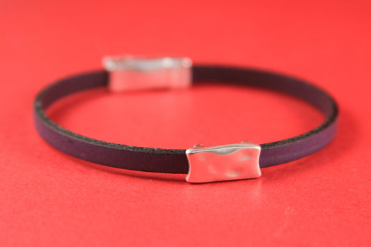 FS0324>>MADE in EUROPE 2 zamak rustic sliders, 5mm flat cord zamak hammered slider, zamak  slider for 5mm cord  Qty2