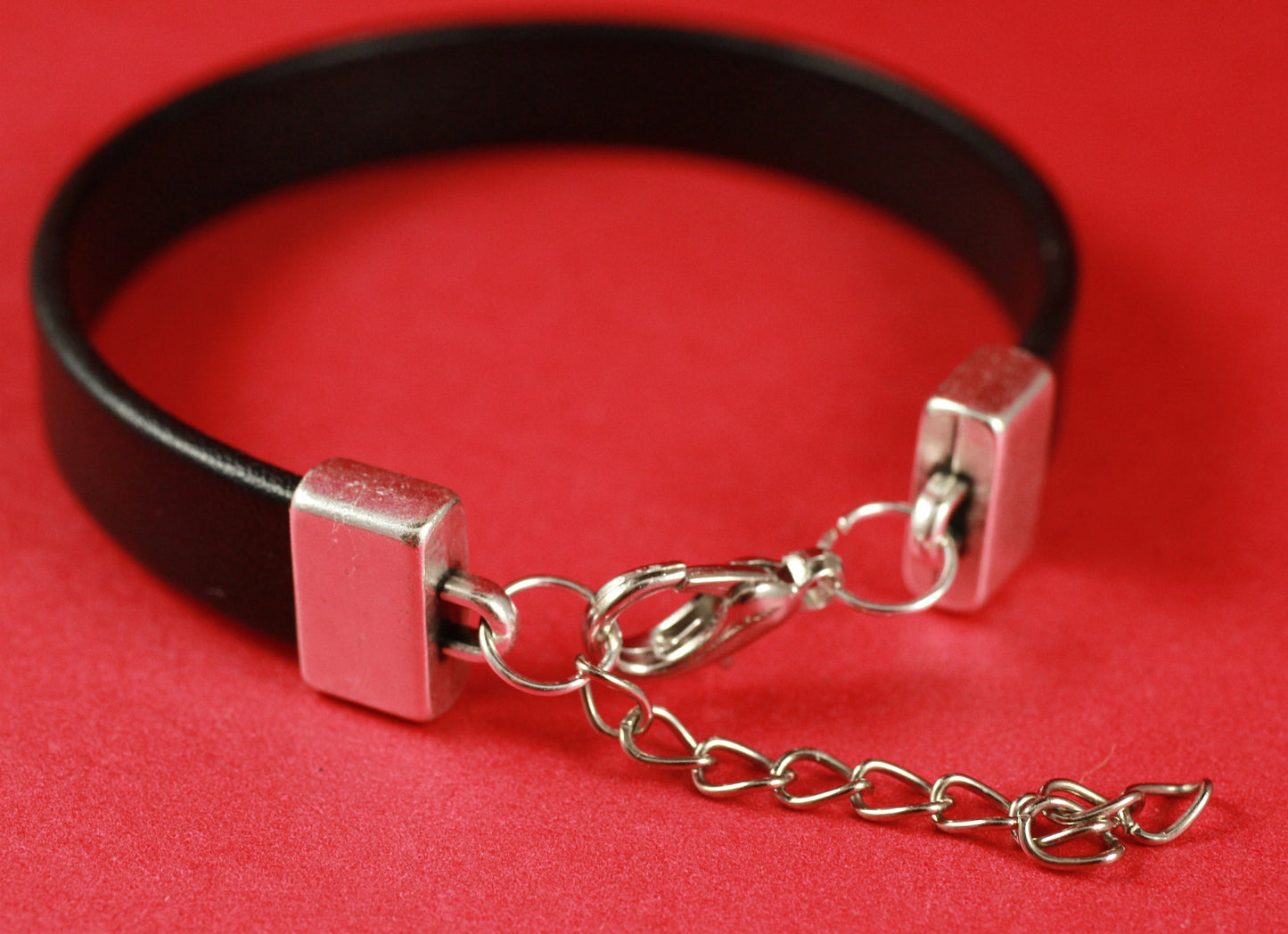 FC0128>>MADE in EUROPE zamak 10mm adjustable  clasp, 10mm flat silver clasp, 10mm flat cord clasp, bracelet clasp (ng2032)Qty 1