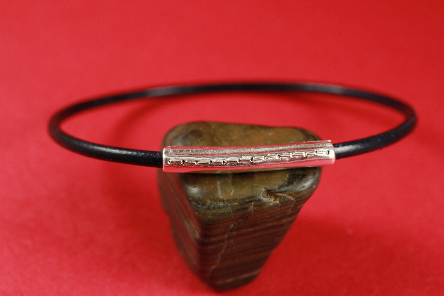 RS0075>>MADE IN EUROPE 2 zamak tube connectors, stitched zamak tube-connector, round cord connector, 3mm leather cord connector Qty2