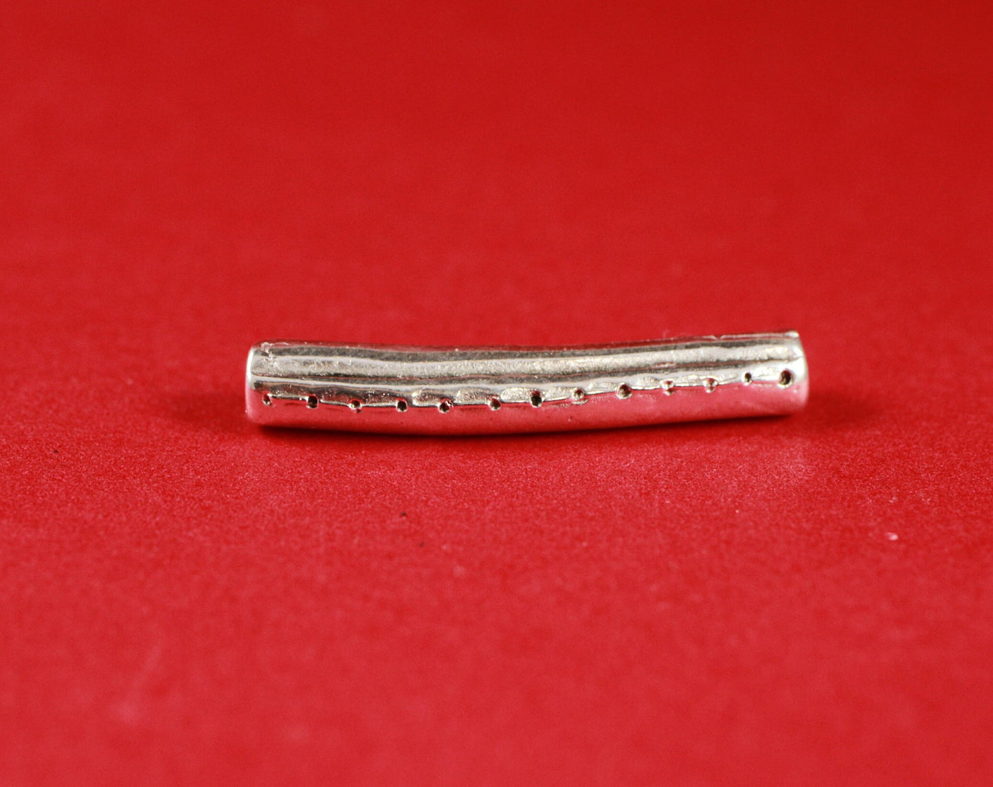 RS0075>>MADE IN EUROPE 2 zamak tube connectors, stitched zamak tube-connector, round cord connector, 3mm leather cord connector Qty2