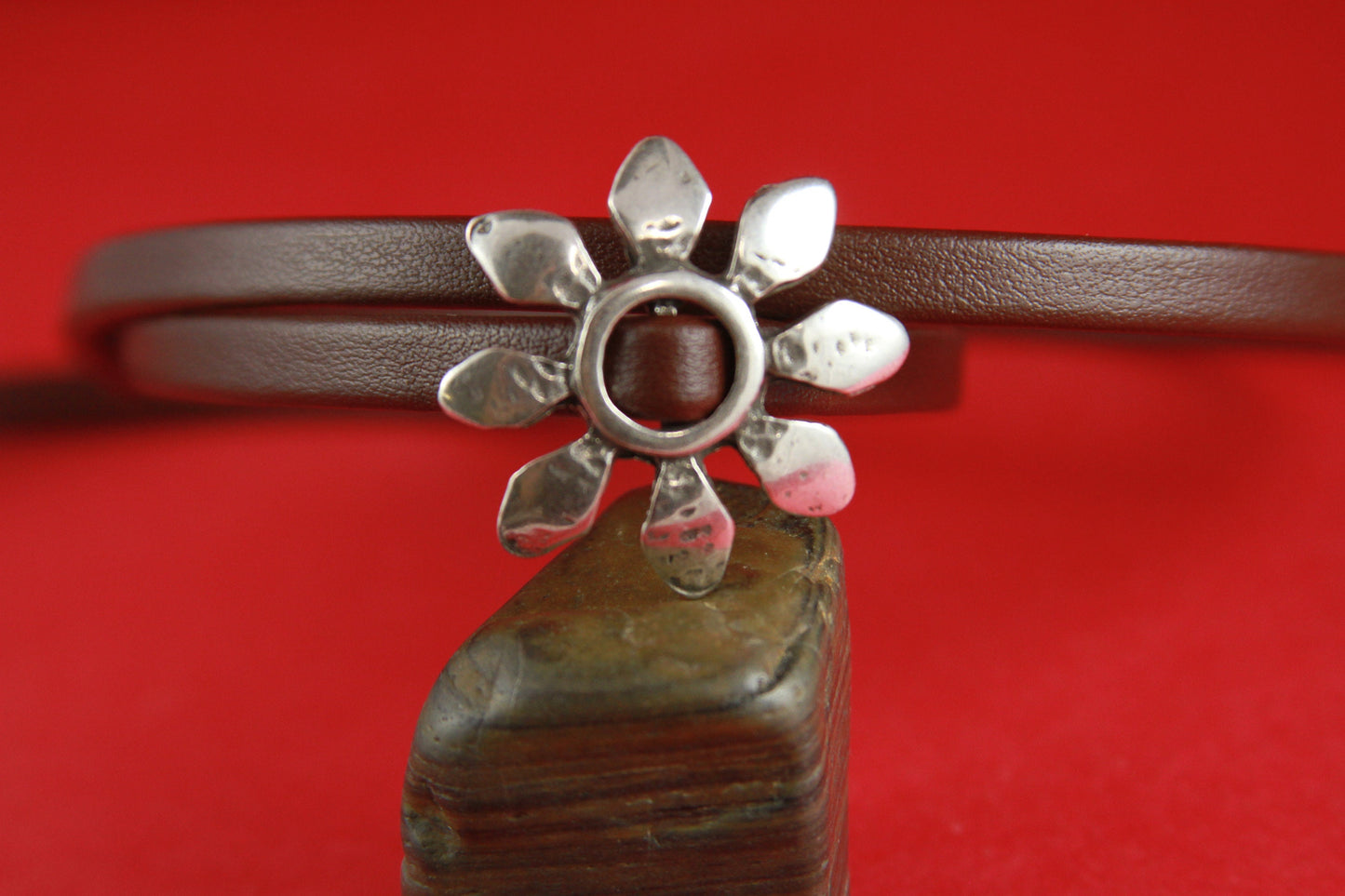 FS0095>>MADE in EUROPE 2 zamak chamomile sliders, zamak flower slider, zamak flower bead (6932S) qty2