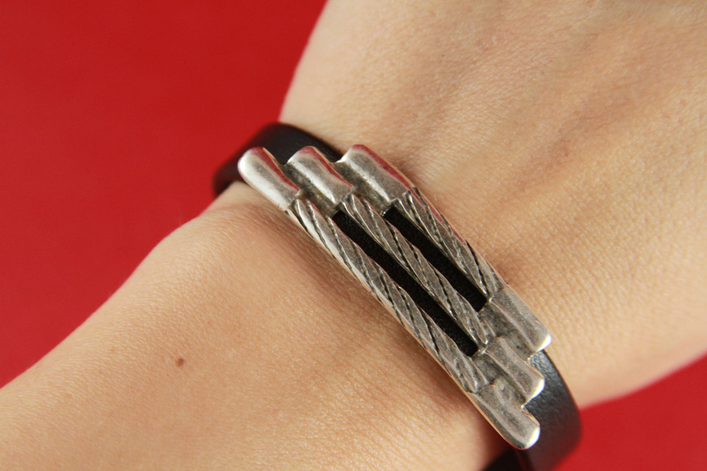 FS0141>>MADE in EUROPE zamak silver slider, zamak copper slider,  zamak 10mm flat slider, zamak center piece Qty1